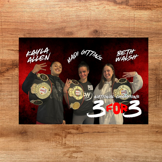 3 for 3 - Kayla Allen, Madi Gittins, Beth Walsh
